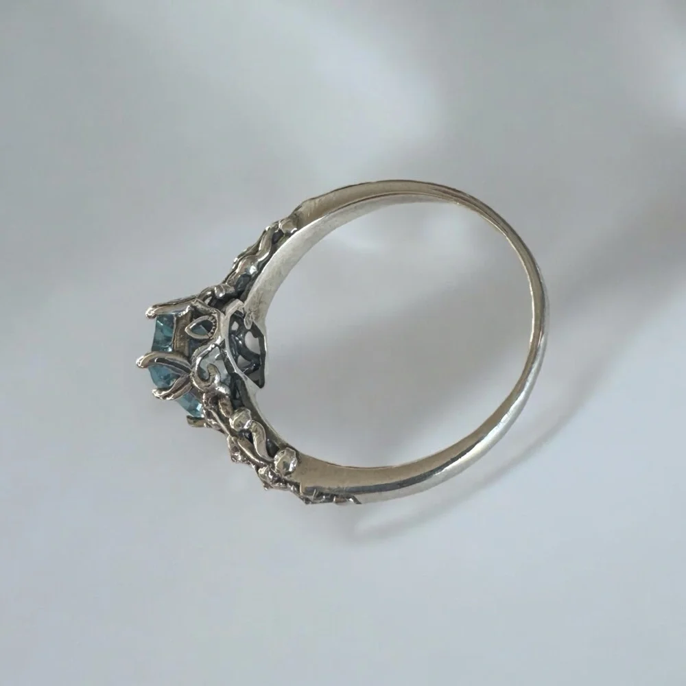 Sky Blue Topaz Sterling Silver Ring (9)